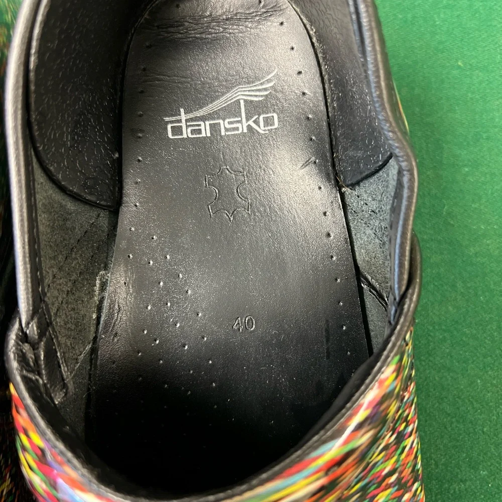 Dansko Colorful Striped Clogs - Picture 2 of 5